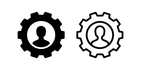 Worker icon set. flat illustration of vector icon on white background