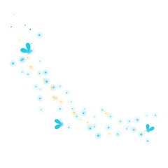 Blue magic firefly bug light glow vector effect. Glowworm dust spell fairy tale shine isolated . 
