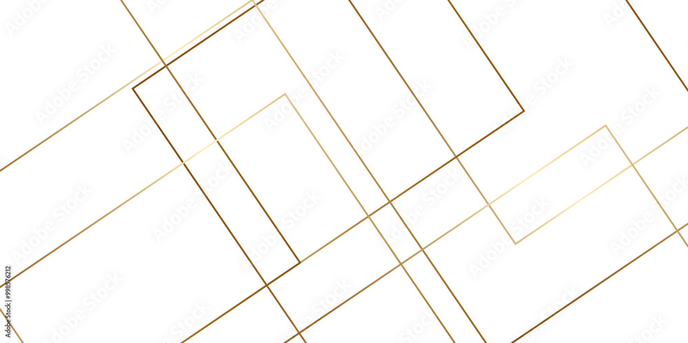 Poster mondrian style of diagonal square pattern vector. design geometric tile gold on black background. mo