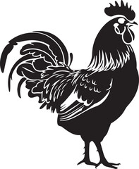 Rooster isolated on white vector image