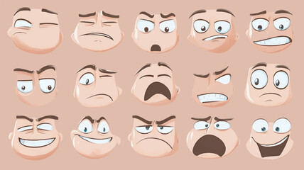Face emotion big collection vector