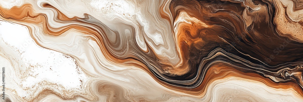 Leinwandbilder swirls of coffee and cream blend beautifully to form intricate marbled patterns, capturing the essen