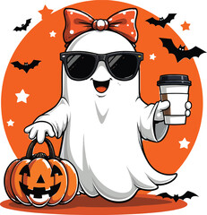 halloween background with pumpkin for t shirt design