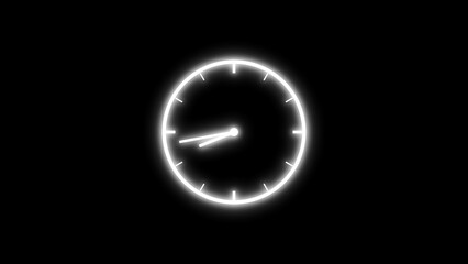 Analog Clock Icon Illustration Background.