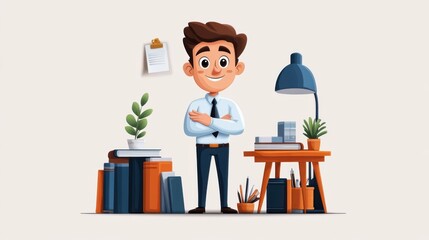 Young Professional in Modern Office Setting