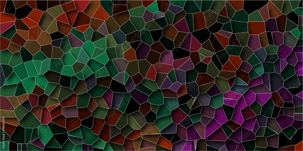 Poster abstract colorful background with polygon or vector frame. texture of geometric shapes with shadows 