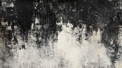 Fototapeta premium Black and white distressed grunge texture with an abstract design, capturing a raw, weathered aesthetic with bold contrasts