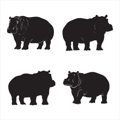 rhino on white background cartoon, animal, vector, illustration, mammal, wild, hippo, rhino, wildlife, bear, nature, zoo, hippopotamus, rhinoceros, art, fun, safari, drawing, comic, elephant, animals,