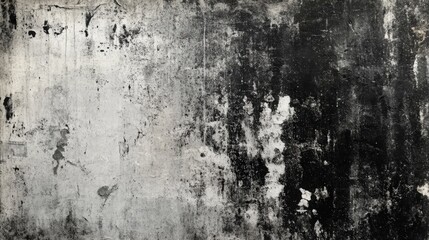 Fototapeta premium Black and white grunge texture with an abstract distressed look, highlighting a rugged and vintage feel with intricate details