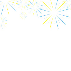 Fireworks set of icons, symbols. Celebration, winner, New year party, anniversary poster and banner design. Chinese new year abstract background. 