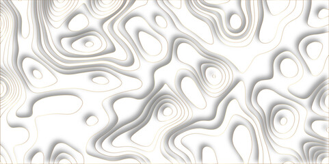 Abstract design with black and white abstract papercut and multi-layer cutout geometric pattern on vector Topographic canyon geometric map relief texture with curved layers beautiful design.	