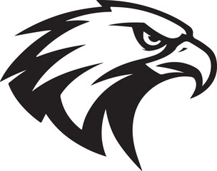 Eagle head tattoo vector  image