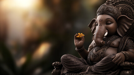 Decorative statue of Lord Ganesha, peaceful vibe