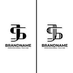 Letters SJ Monogram Logo, suitable for any business with SJ or JS initials