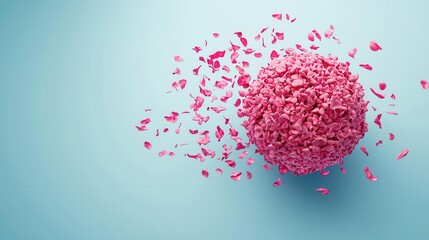 Breast cancer tumor, cross-section anatomy, 3D illustration