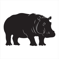 rhino on white background cartoon, animal, vector, illustration, mammal, wild, hippo, rhino, wildlife, bear, nature, zoo, hippopotamus, rhinoceros, art, fun, safari, drawing, comic, elephant, animals,