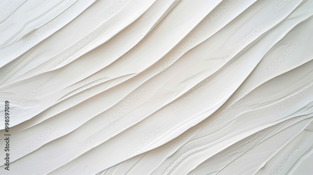 Poster The image is a white line that is curved and has a wavy texture