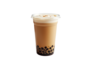 Bubble Tea Coffee Mockup: Transparent PNG Background