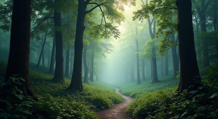 morning in the woods