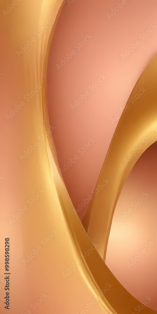 Poster a vibrant abstract composition of overlapping curved lines in shades of orange and pink, creating a 