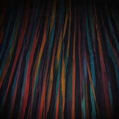 a close-up view textured surface with vertical stripes in various colors, including red, orange, yellow, green, blue, and purple