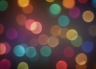 A vibrant display of multicolored bokeh lights, creating a mesmerizing and festive atmosphere