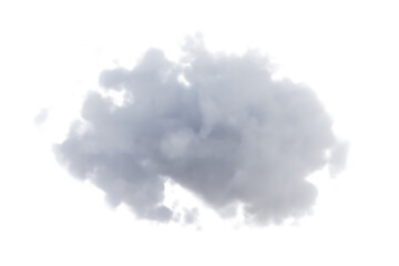 Single cloud with transparent background