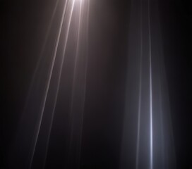 a dramatic lighting effect with bright, white light rays extending diagonally across the frame, creating a sense of depth and movement