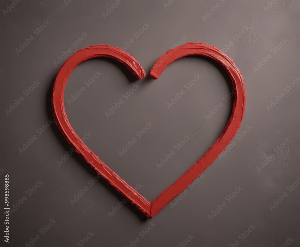 Aufkleber a red heart-shaped object is displayed against a dark background