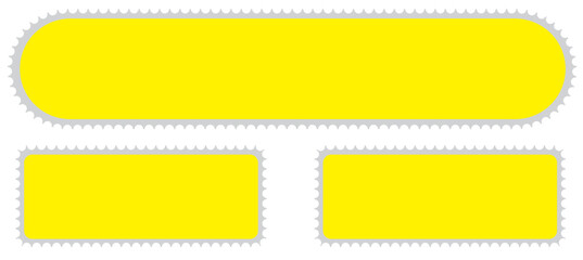 Light Postage Stamps collection. Blank Postage Stamps on gray background. Postage Stamps in flat design