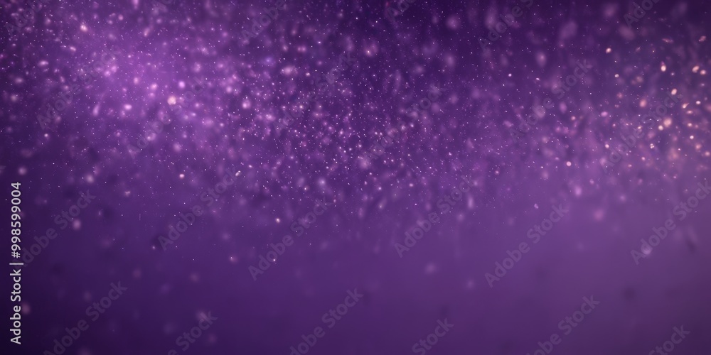 Poster a purple background with a gradient effect transitioning from a darker shade at the top to a lighter one at the bottom Small white dots are scattered throughout the