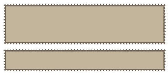 Light Postage Stamps collection. Blank Postage Stamps on gray background. Postage Stamps in flat design