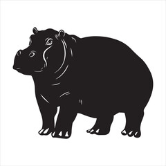 rhino on white background cartoon, animal, vector, illustration, mammal, wild, hippo, rhino, wildlife, bear, nature, zoo, hippopotamus, rhinoceros, art, fun, safari, drawing, comic, elephant, animals,