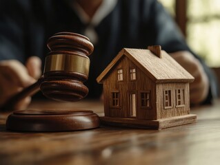 gavel and person, solving property problems in court