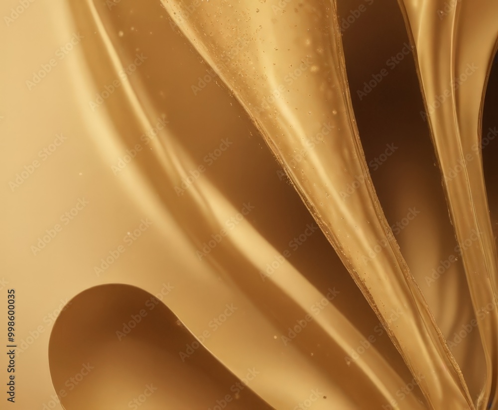 Aufkleber a close-up view golden, flowing fabric with a subtle texture, creating a sense of depth and movement