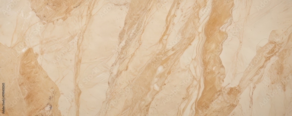 Poster a close-up view marble surface with a textured, marbled pattern in shades of beige and brown
