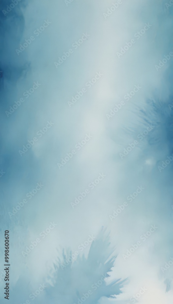 Poster a serene, cloudy sky with a soft, hazy blue hue The sky is filled with wispy clouds, creating a sense of tranquility and calmness The does not contain any discernible