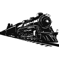 Locomotive Train silhouette  Illustration