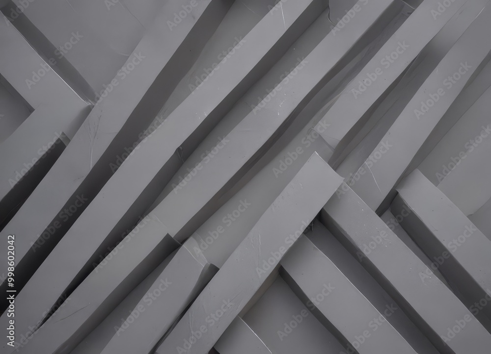 Leinwandbilder a close-up view geometric pattern composed of intersecting gray rectangular shapes, creating a visually striking and abstract design