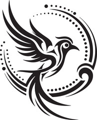 Black and white tribal tattoo vector image