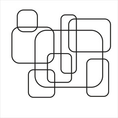 Abstract geometric pattern isolated on white background