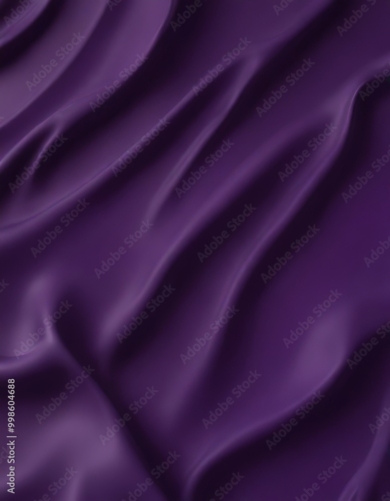 Poster a close-up view purple fabric surface with a smooth, flowing texture the fabric appears to be made o