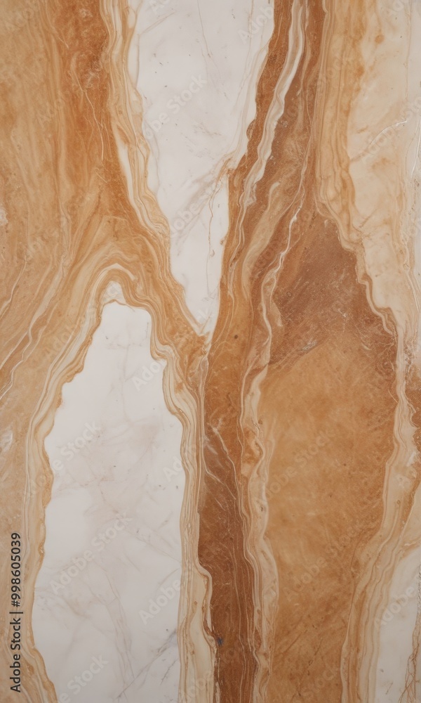 Aufkleber a close-up view marble surface with a textured, marbled pattern of light and dark brown hues