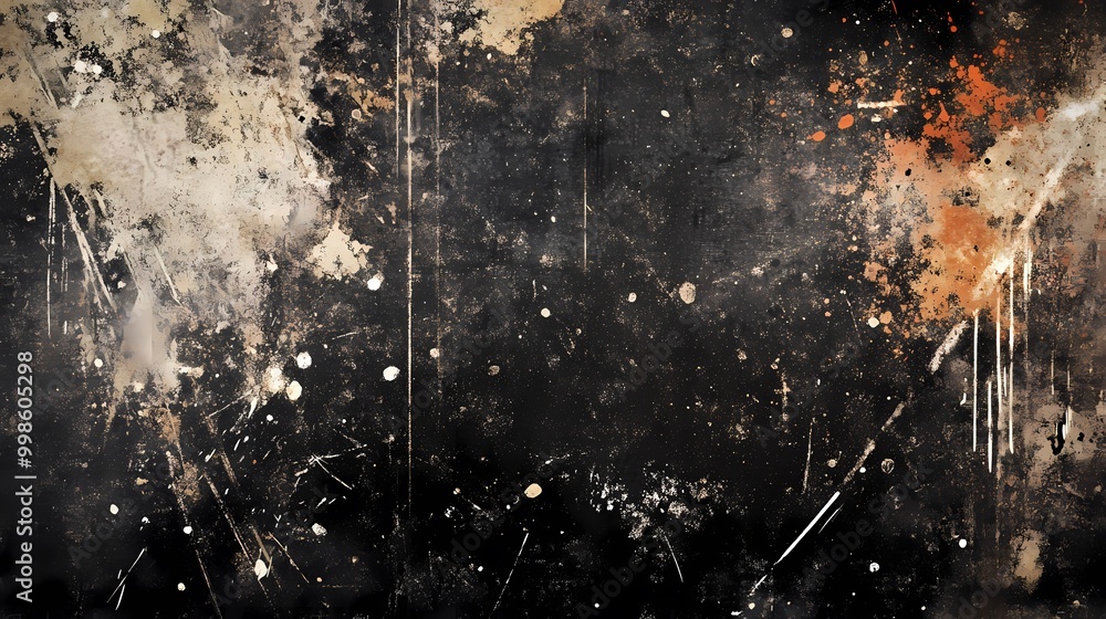 Poster grunge abstract background with splatters and scratches