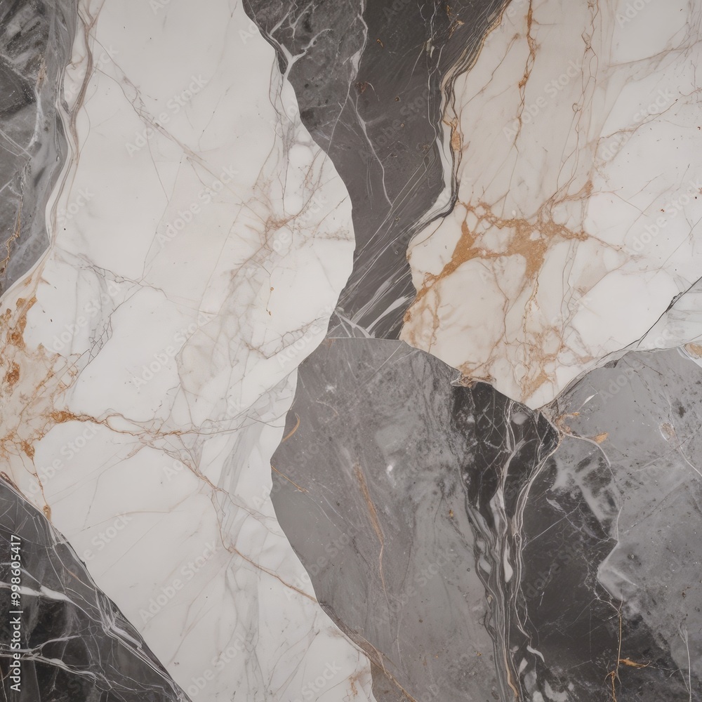 Poster a close-up view marble surface with a textured and multicolored pattern, featuring shades of white, 