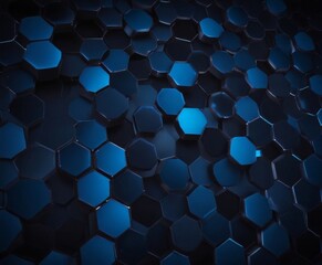 a repeating pattern of blue hexagonal shapes, creating a visually striking and geometric design