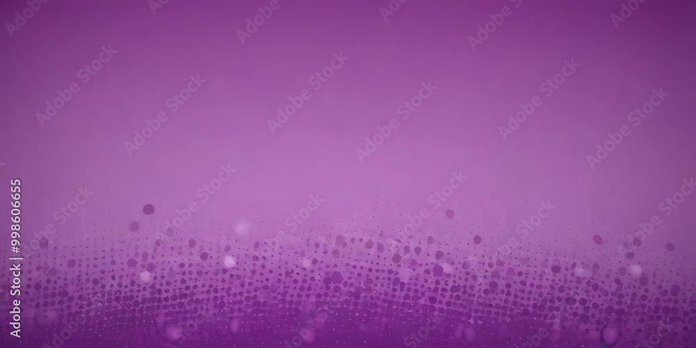 Poster a gradient background transitioning from a deep purple at the top to a lighter shade at the bottom, with a pattern of small white dots or circles scattered across the surface