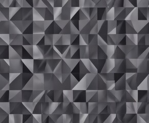 Obraz premium a geometric pattern composed of numerous small, square-shaped triangles in various shades of gray, creating a visually striking and abstract design