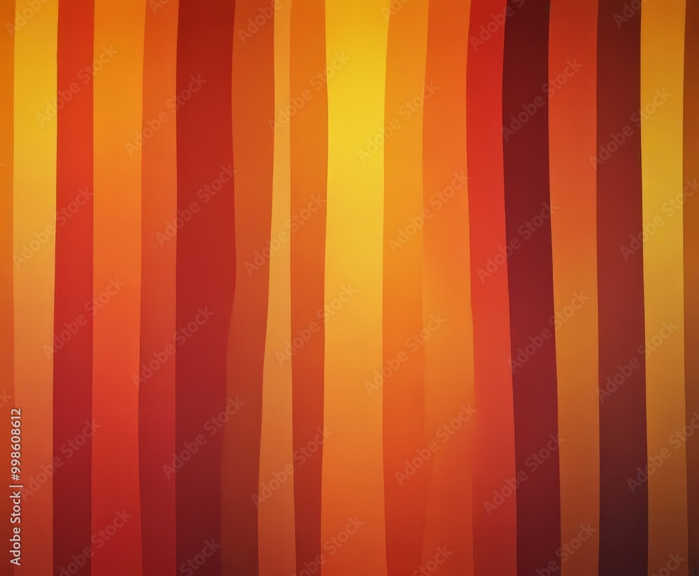Poster a vibrant abstract background composed of vertical stripes in various shades of orange, red, and yellow, creating a dynamic and visually striking pattern
