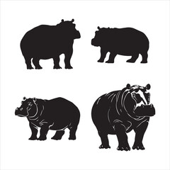 rhino on white background cartoon, animal, vector, illustration, mammal, wild, hippo, rhino, wildlife, bear, nature, zoo, hippopotamus, rhinoceros, art, fun, safari, drawing, comic, elephant, animals,